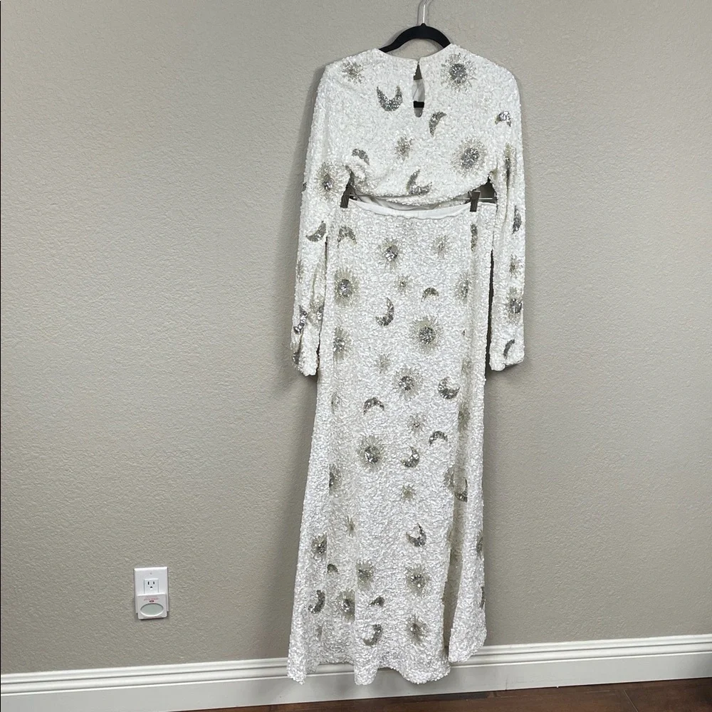 New Show Me Your Mumu Celestial Sequin Sun Moon RSVP Skirt Last Call Top Set L - Picture 8 of 13